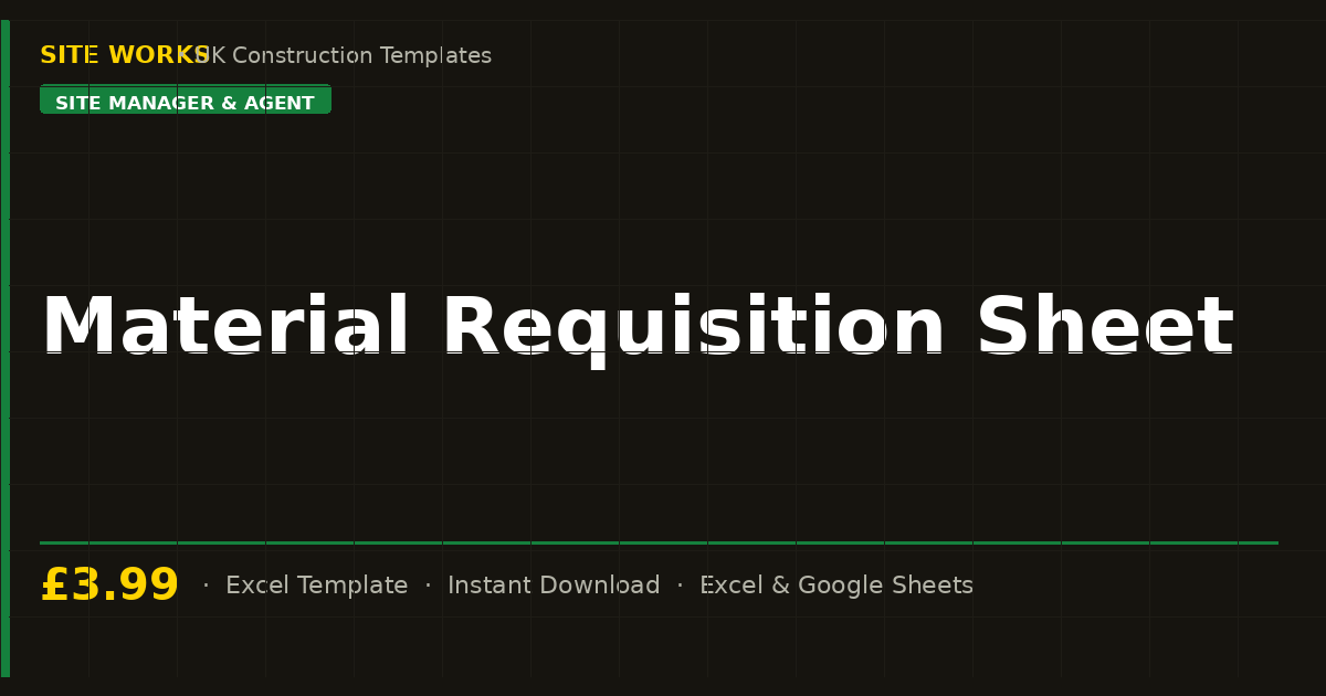 Material Requisition Sheet
