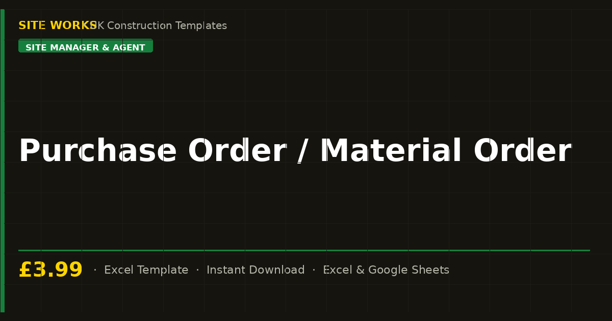 Purchase Order / Material Order