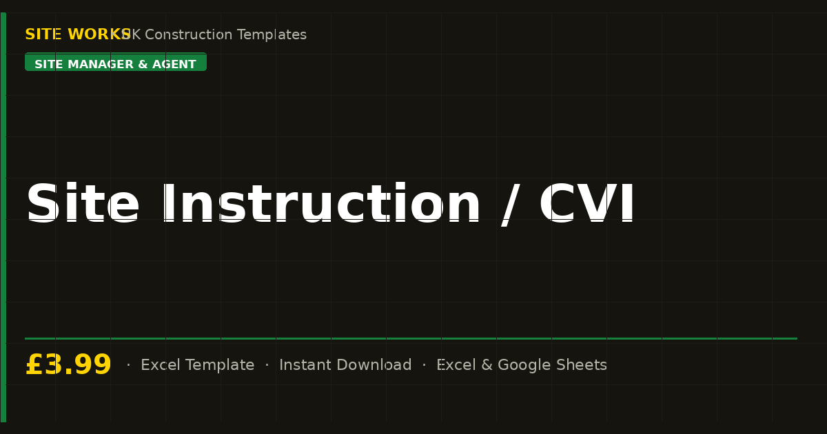 Site Instruction / CVI