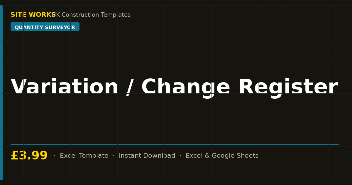Variation / Change Register
