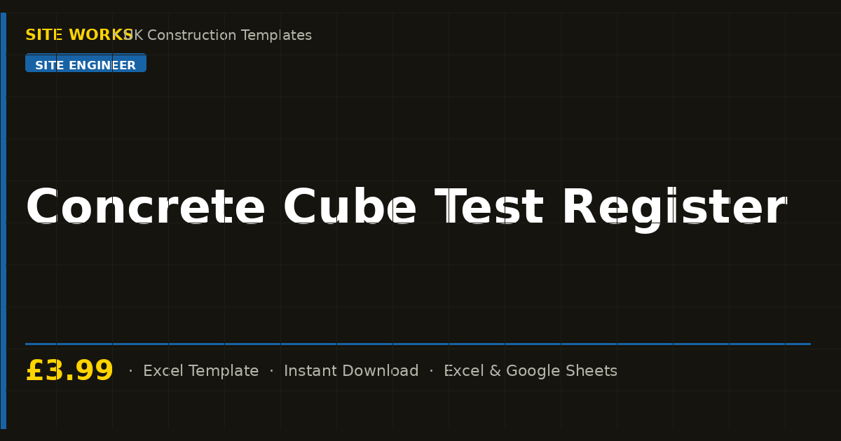 Concrete Cube Test Register