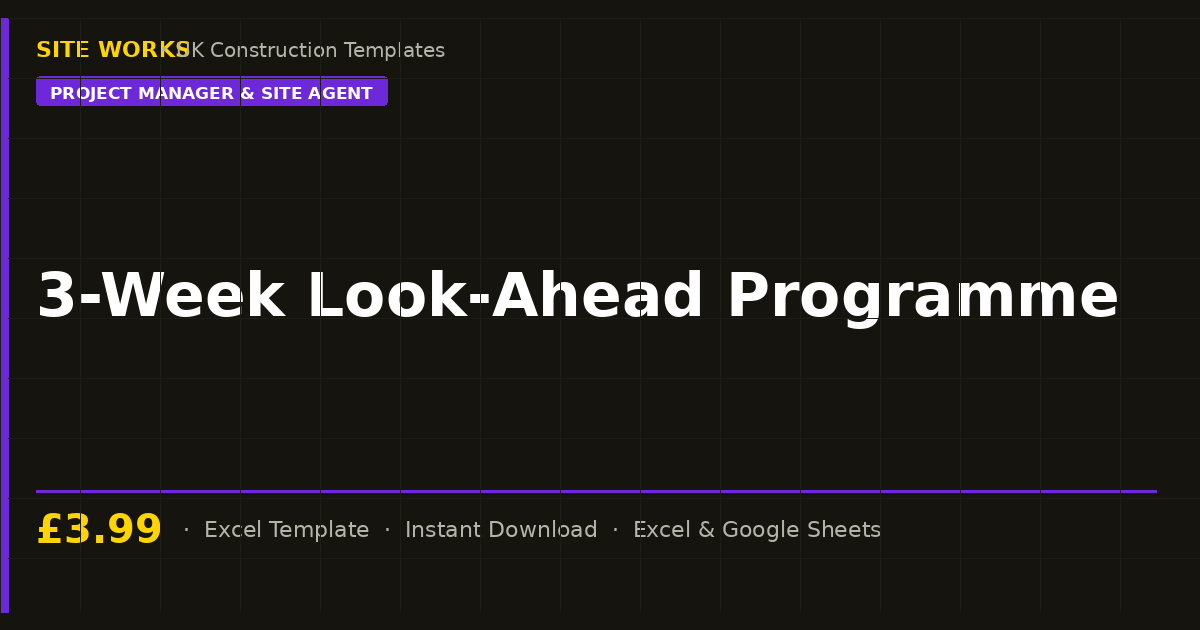 3-Week Look-Ahead Programme