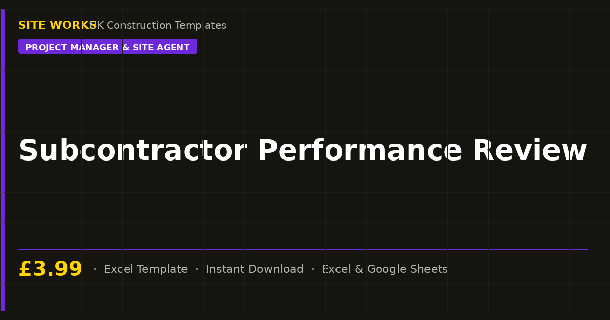 Subcontractor Performance Review