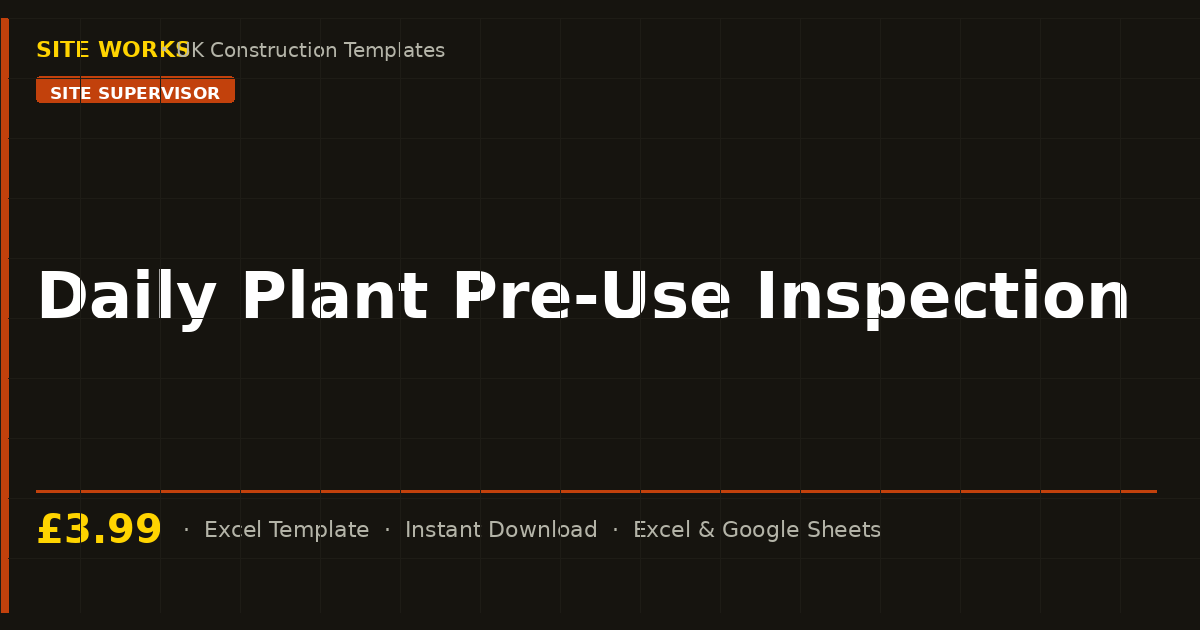 Daily Plant Pre-Use Inspection