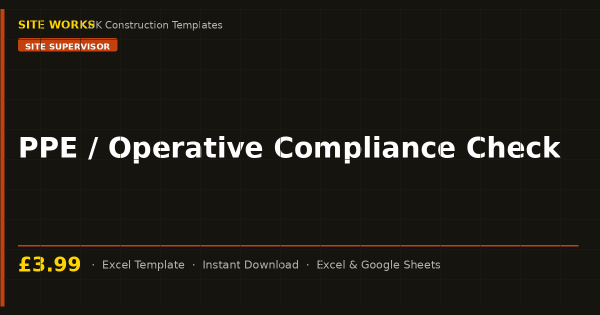 PPE / Operative Compliance Check