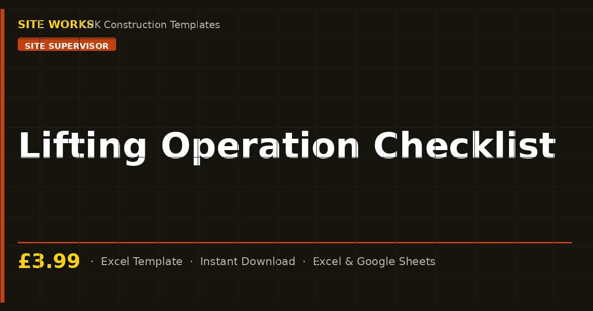 Lifting Operation Checklist